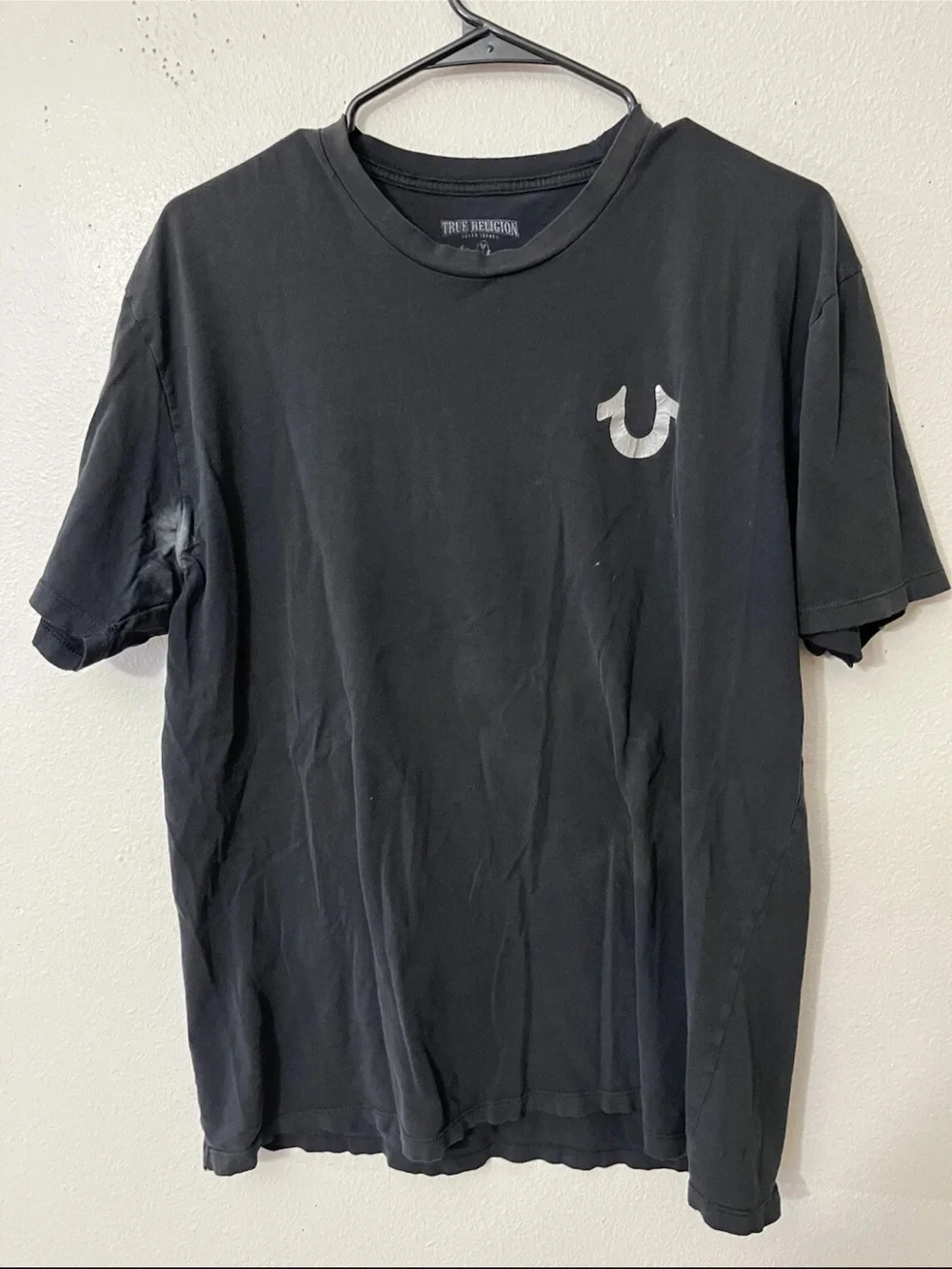 True Religion Black Short Sleeve Graphic Tee